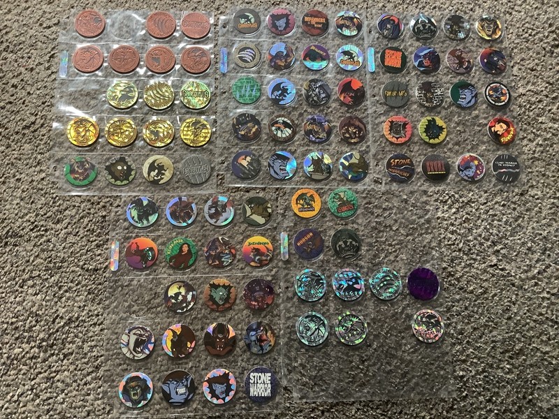 Canada Games Pogs 1995 GARGOYLES (66) Pogs & (21) Slammers-WB