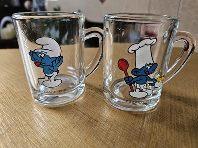 2 Vintage Schlumpf Mini Glaskrüge S E P P Scharfen