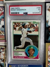 1983 TOPPS #180 RICKEY HENDERSON PSA 5