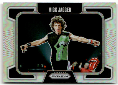 2025 Panini Prizm The Rolling Stones No. 94 Mick Jagger Silver Prizm