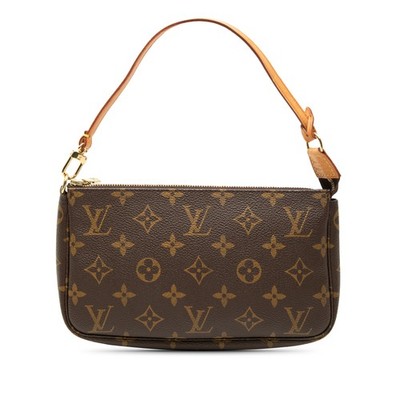 Louis Vuitton Monogram Pochette Accessoires Pre-Loved Shoulder Bag Brown