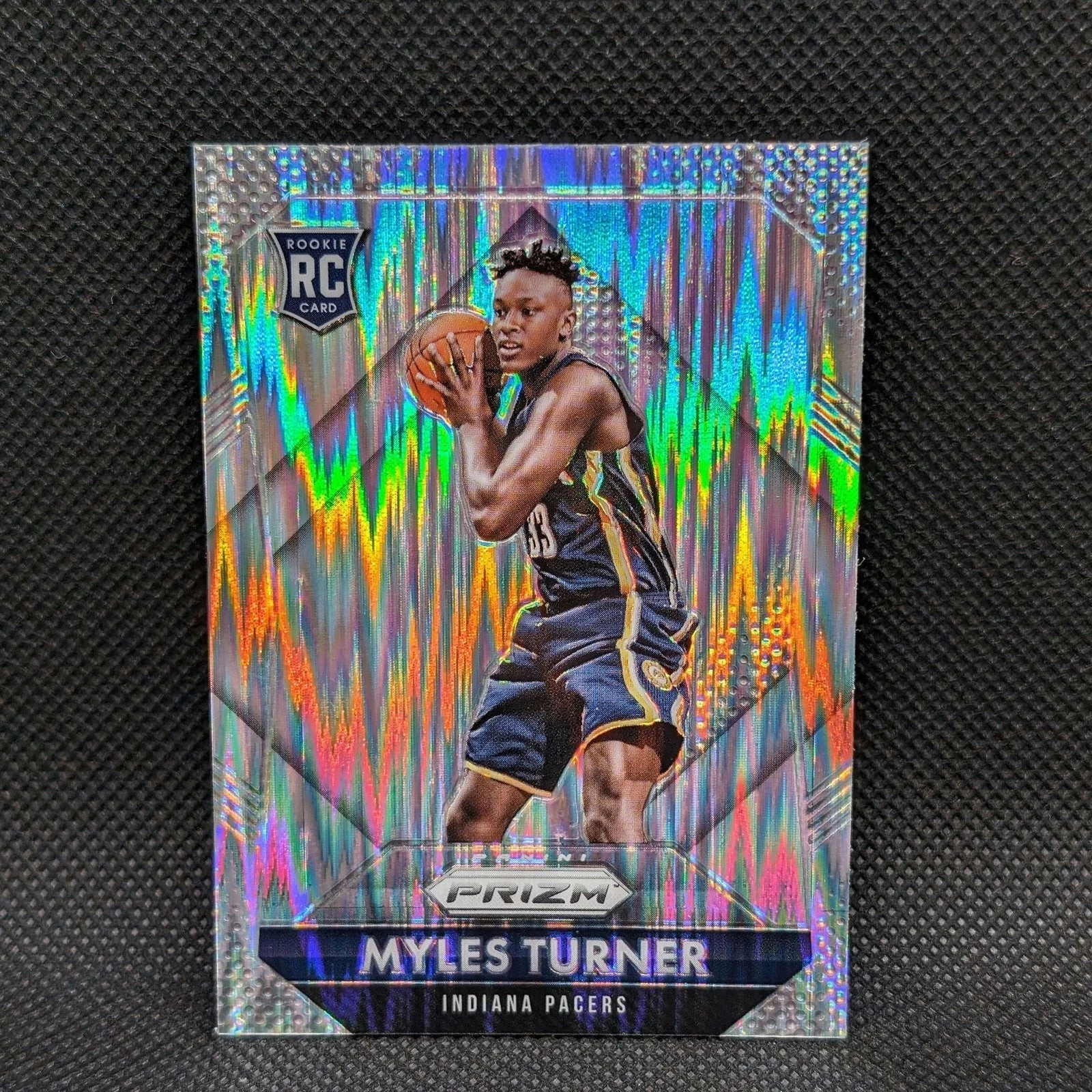 2015 Panini Prizm Basketball Flash Prizms Myles Turner #340 PSA 10