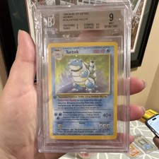 Pokémon 1999 Base Set 1st Edition German Blastoise Turtok Holo BGS 9