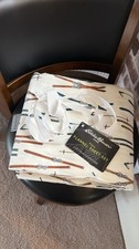  Flat Sheet Only Eddie Bauer Home Full Sheet Ski Print 100 Cotton White Flannel