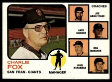 1973 Topps Charlie Fox San Francisco Giants #252