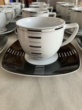 Flirt Ritzenhoff Broker je 1 St. Kaffeetasse + Untertasse Skyline schwarz weiß !