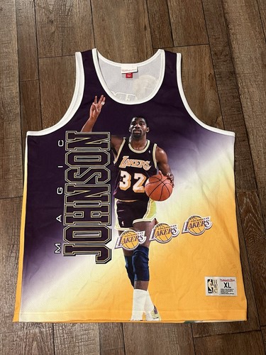 Mitchell & Ness Men’s Los Angeles Lakers Magic Johnson basketball jersey Size XL