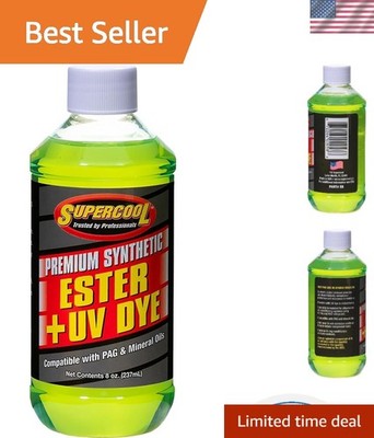 Ester Oil with UV Dye 8oz - Superior Lubricant for Auto Maintenance & Protection