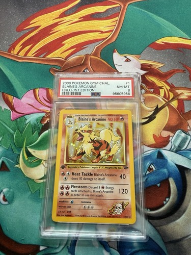 Blaine's Arcanine (1st Edition) graded PSA 8 for sale on eBay