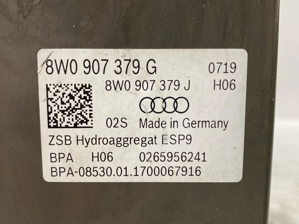 Audi A4 S4 A5 S5 2018 conjunto de módulo de bomba de freno ABS antibloqueo 8W0614517 k (TL) Foto 3 de 4