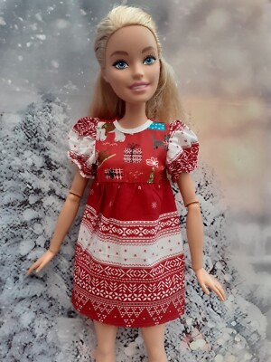 Weihnachtskleid Outfit - passt 28 Zoll Barbie Mode Puppen Kleidung