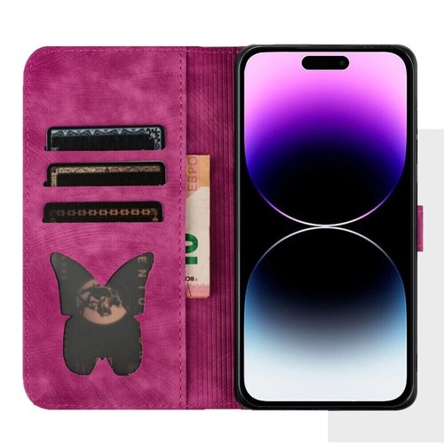 For iPhone 16e 16 15 14 13 12 Pro Max Plus Leather Wallet Case Flip Magent Cover - Picture 27 of 73