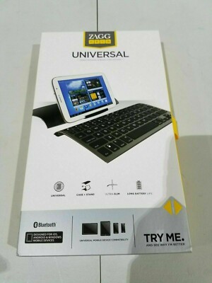 ZAGG Universal Wireless Bluetooth Tablet Tastatur und Ständer-schwarz UR