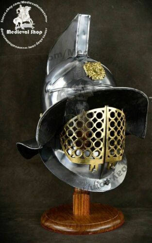 18GA Medieval SCA LARP Gladiator Helm Messing Reenactment Rüstung Helm - Bild 1 von 1