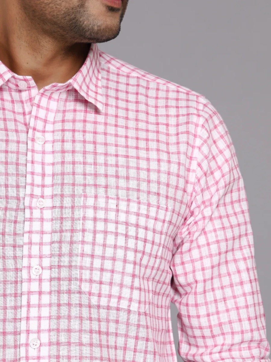 トップス COTTON LINEN CHECK SHIRT Cotton Linen Check Shirt | Slate | Parallel
