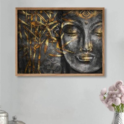 Buddha Theme Canvas Framed Painting for Wall 13 x 17 inches | eBay