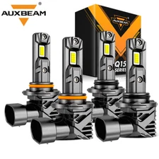 AUXBEAM LED Headlight Bulbs Conversion Kit 9005 9006 High Low Beam White CANBUS