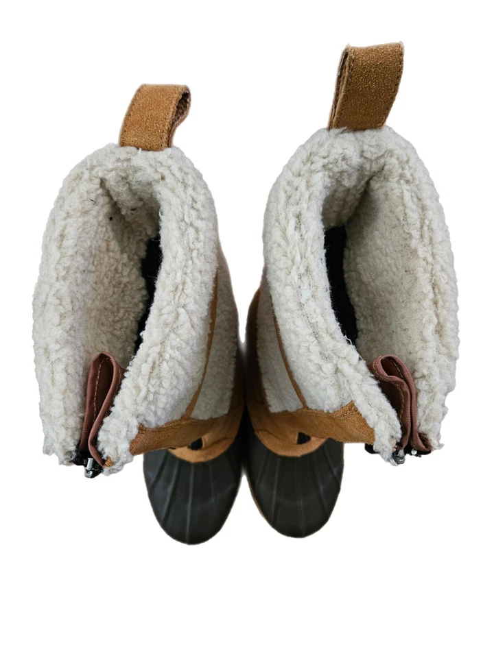 Women's Khombu Sz 6M Brown Insulated Suede Faux Fur Front Zip Up Winter Boots  - Image 4 of 4