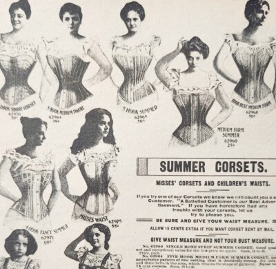 1900 Womens Summer Corsets Advertisement Victorian Sears Roebuck 5.25 x 7''