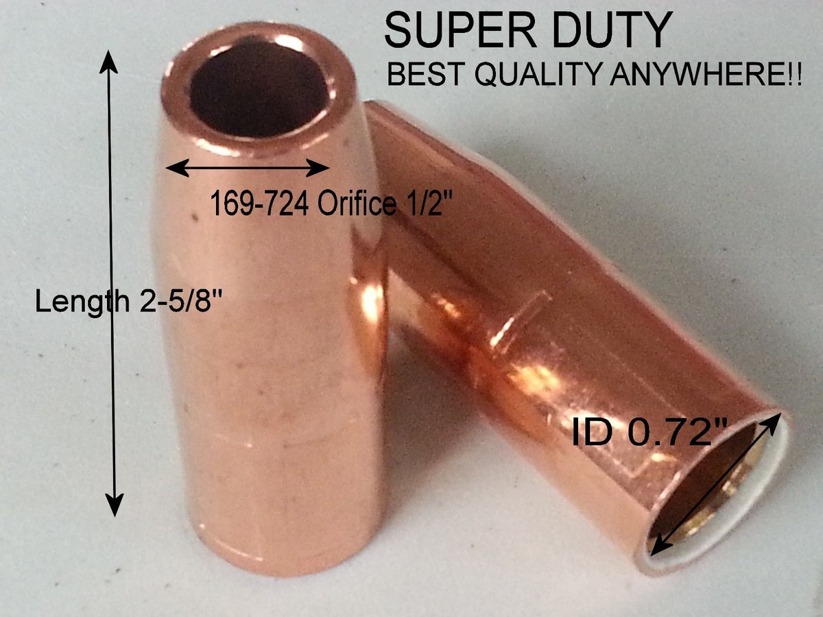 2 x MIG Nozzles 169-724 169724 Recessed-Tip for Miller  M25