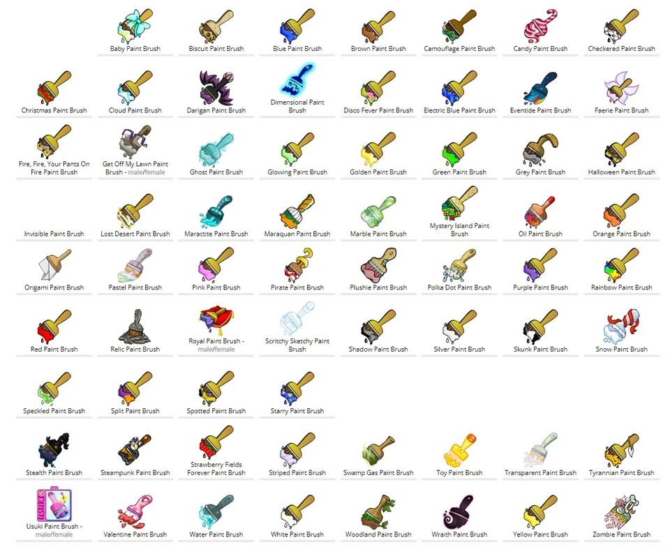 Neopets *ANY* Paint Brush for Customization! Fast + Safe [READ DESCRIPTION!] - Image 2 of 2