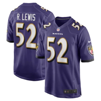Men's #52 Ray Lewis Black Retired Player Jersey - All Stitched S-3XL