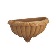 Vaso Fioriera super resina a parete sospeso Gerla no plastica colore terracotta