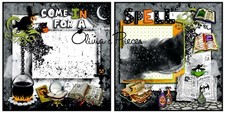 Come In For A Spell - PRINTED Scrapbook Pages - OliviasPieces