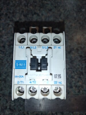 MITSUBISHI S-N11 MAGNETIC CONTACTOR  1-N/C aux  Mazak Laser HYPER Turbo-X 510