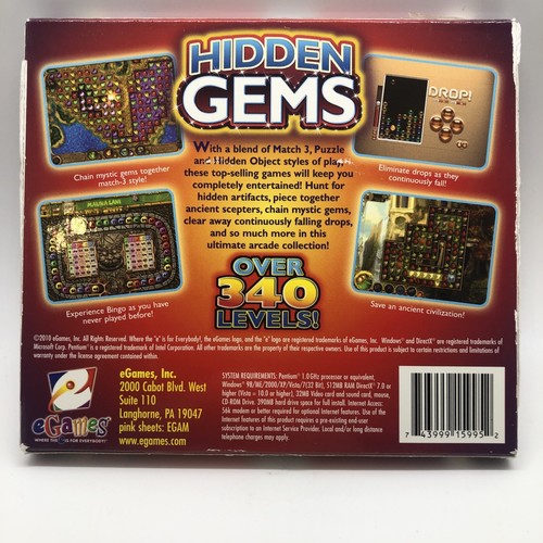 Hidden Gems 4 Classic Hits Jewel PC CD-ROM Computer Game New - Picture 2 of 3