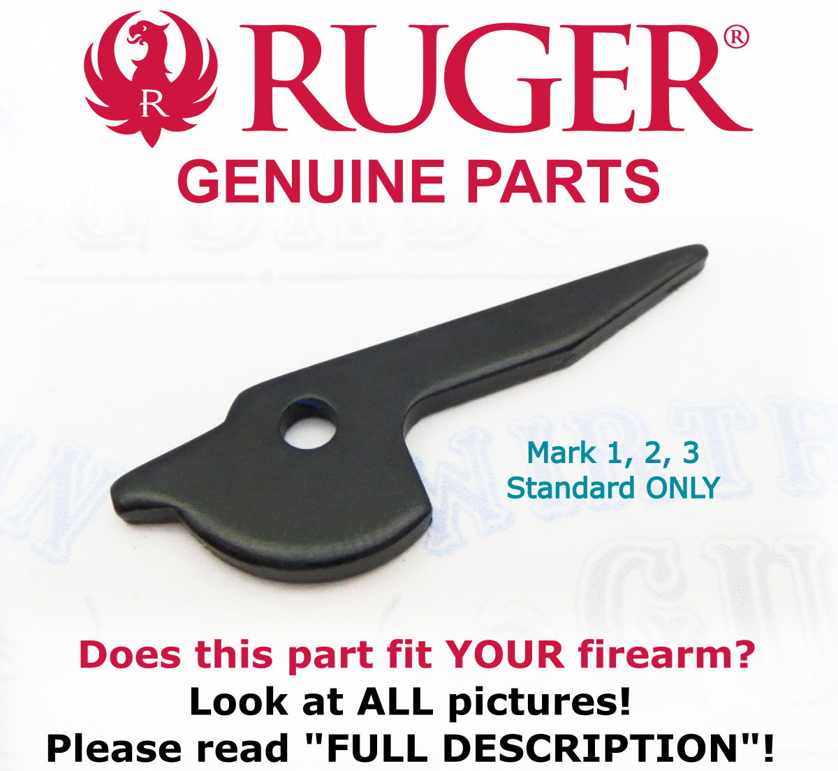 Ruger Mainspring Detent Ball | For Mark I II III & 22/45 Pistols | Genuine Ruger Part