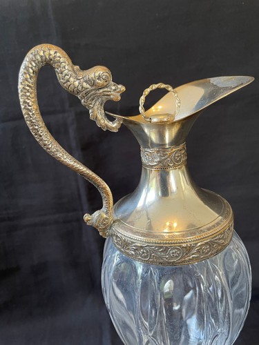 Carafe - Distillerie à boutons - Bologne Italie - G. Galbiati - Plaqué argent - - Photo 6 sur 8