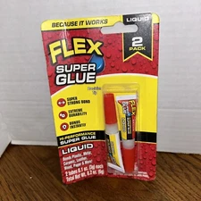 Flex Seal Liquid Flex Super Glue High Strength Super Glue 2 Pack 3G Tubes