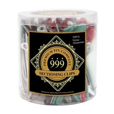 Premium Pin Company 999 Coloured Nylon Aluminium Sectioning Hair Clips 36pk