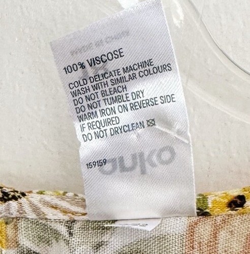 Anko Kmart Womens Top Blouse Size 18 Short Sleeve Floral Pattern Yellow NEW - Picture 8 of 10