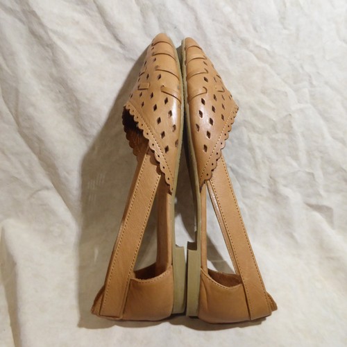 🩰 Spring Step Strappy Pointy Flats 11 M (41) Whiskey Brown Leather; Super Nice - Picture 11 of 19