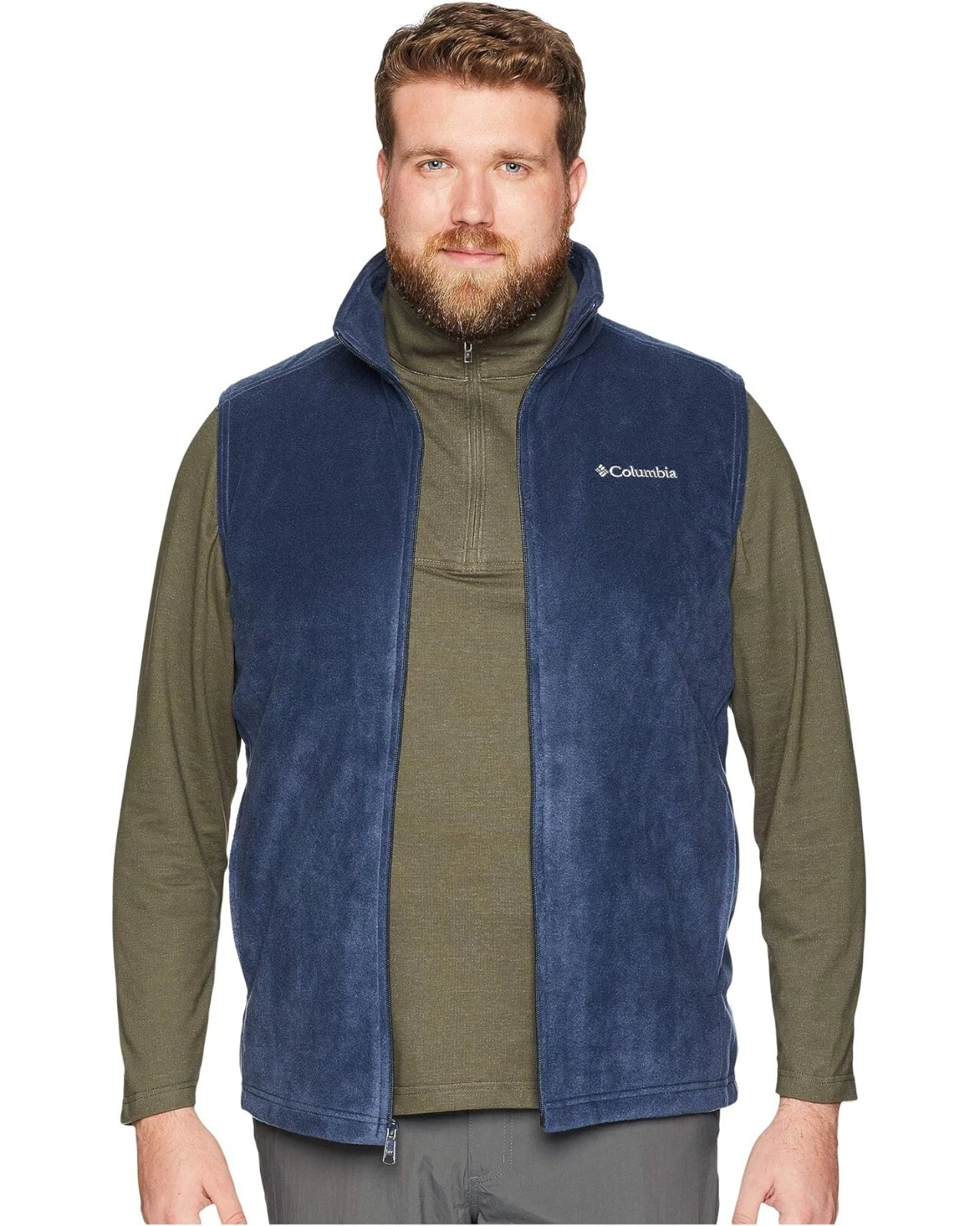 Columbia L52804 Men's Navy Big & Tall Steens Mountain Vest Size LT