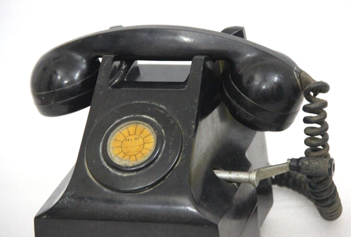 Téléphone Rétro À Disque Rotatif Noir Bakélite Vintage 1965, Appel, Dial 3 - Zdjęcie 18 z 19