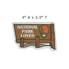 National Park Lover Patch Iron-On Embroidered Applique Nature Badge Souvenir