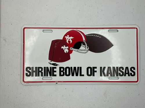 Shrine Bowl of Kansas License Plate Tag Booster Vintage Shriner novelty