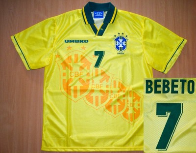 Sale Mint Brazil Bebeto 1994 1995 Shirt Umbro Camisa Jersey Soccer Brasil Copa Ebay