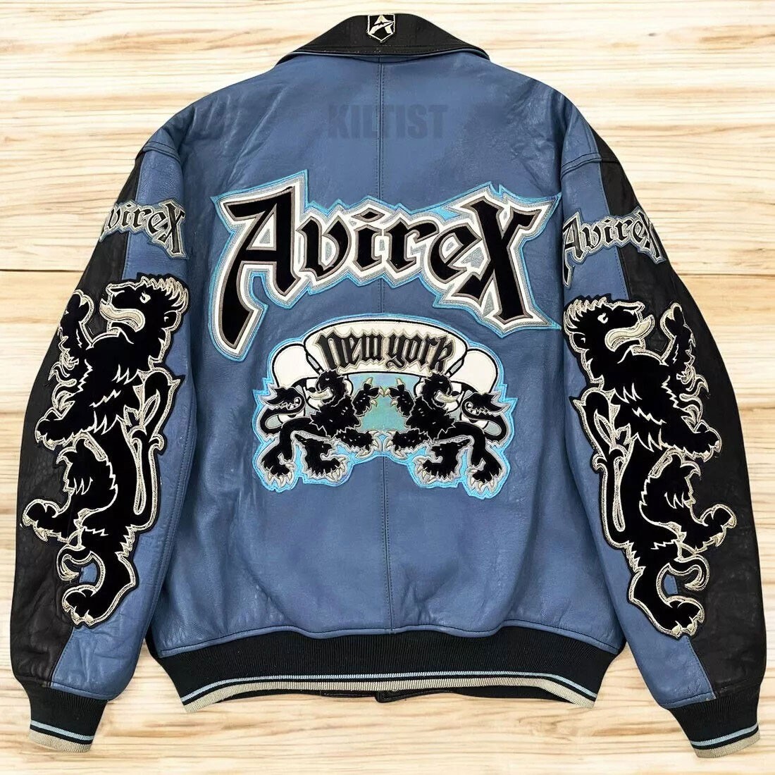 Avirex Lion American Flight Varsity Leather Varsity Jacket