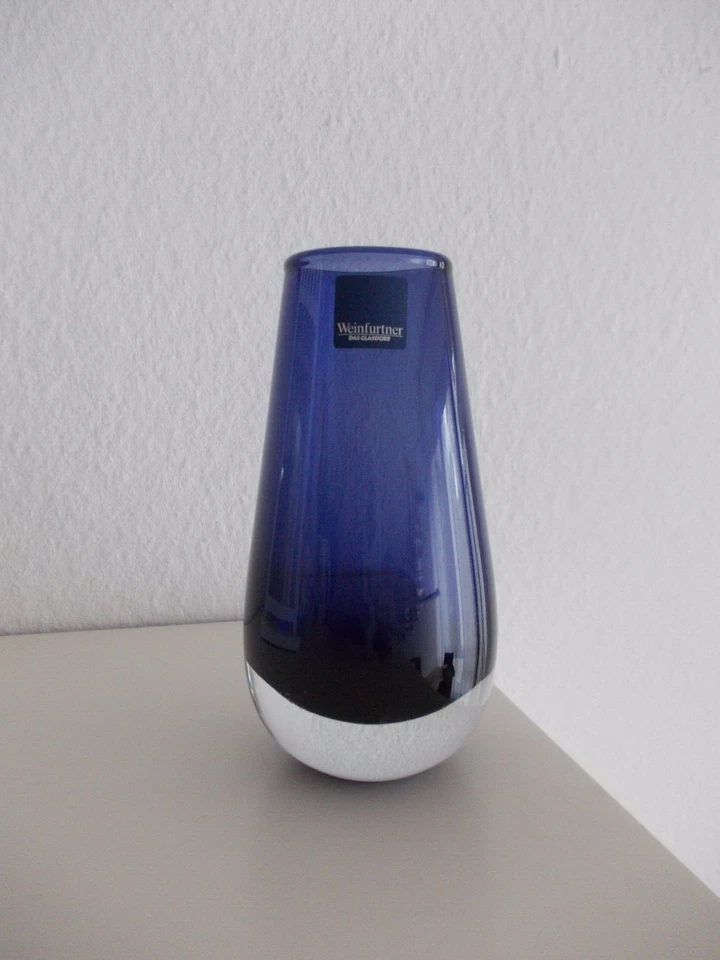 Vase / Blumenvase, lila,  Weinfurtner, Glas, transparent, neuwertig - Bild 4 von 4