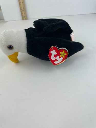 1996 Ty Beanie Baldy the Cald Eagle data di nascita 2/17/1996 spedizione gratuita USA - Foto 7 di 11