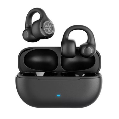 JLab Flex True Wireless Bluetooth Open-Ear Earbuds - Black: USB-C, Sweat-Resista