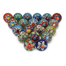 Cabinet Multicolor Assorted Ceramic Drawer Pull Handle Kitchen Cupboard Wardr...