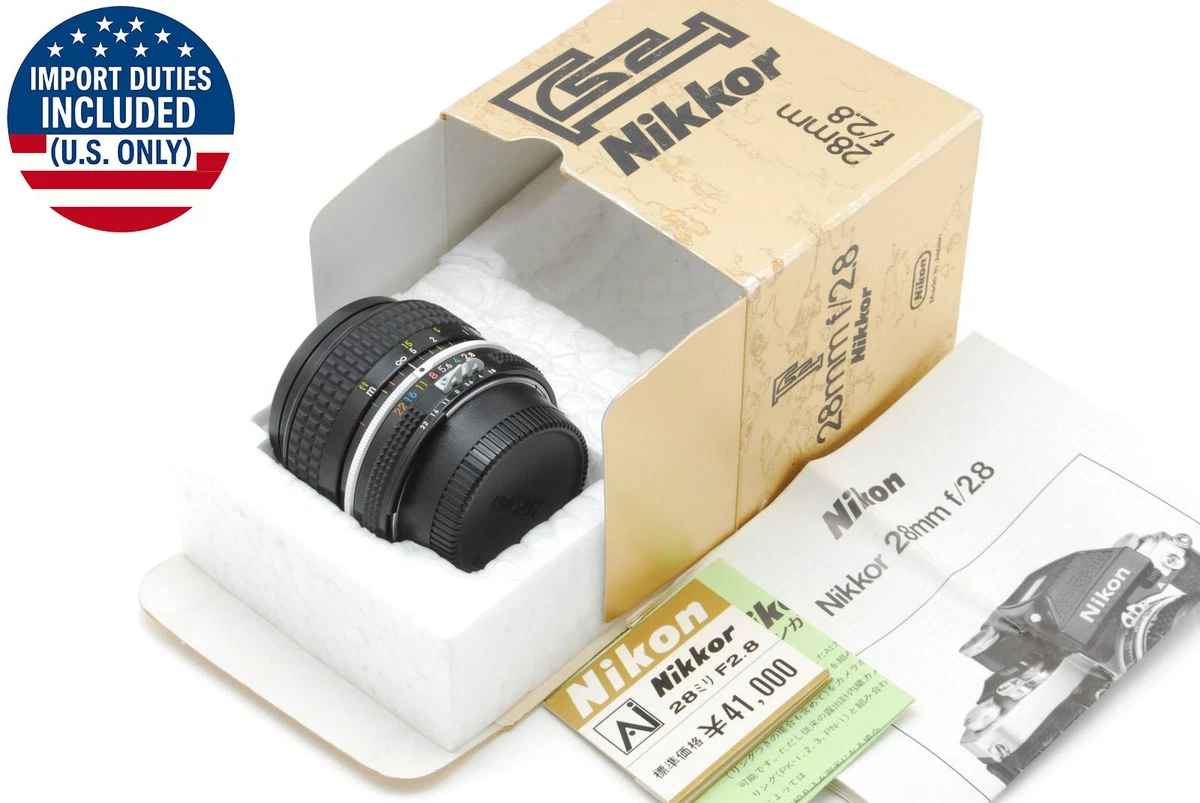 Nikon NIKKOR f/2.8 Camera Lenses 28mm Focal for sale - eBay