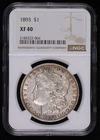 1893 Morgan Silver Dollar NGC XF-40