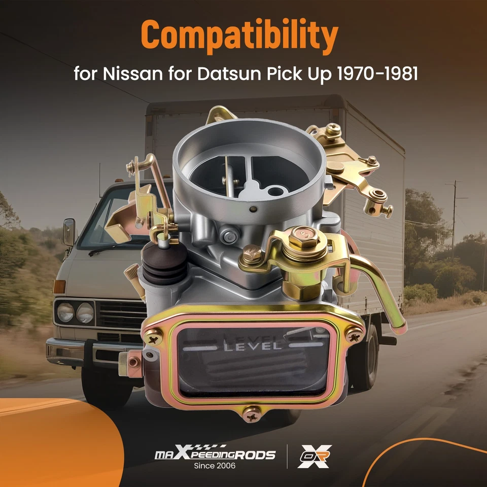 Carburador para camioneta Nissan Datsun 521 620 720 sedán 710 Cabstar PA321 J15 1,5 L Foto 3 de 4