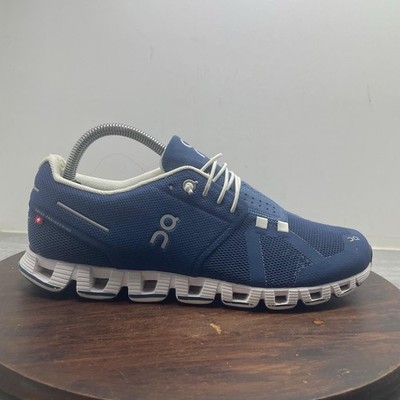 On Cloud 5 Women s Size 9.5 Blue White Athletic Running Walking Shoes Sneakers